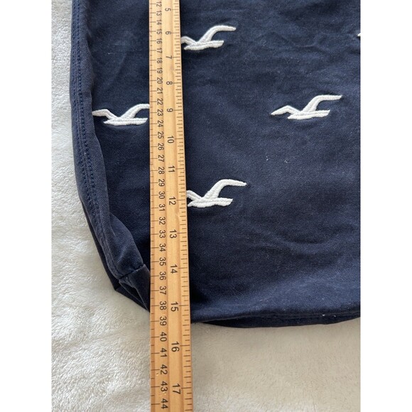 Hollister Canvas Tote Book Bag Embroidered Seagull Logo 2000's Y2k - Picture 5 of 8